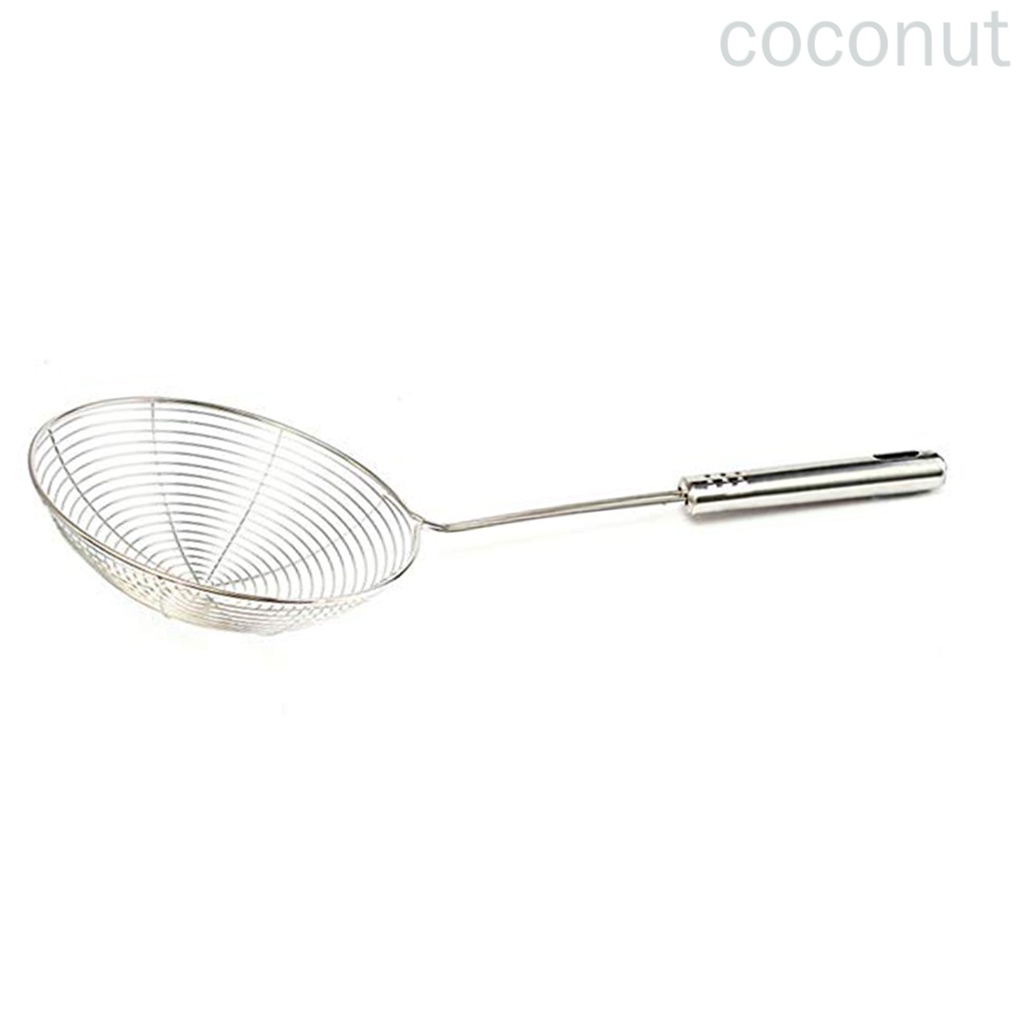 Rây Lọc Bằng Thép Không Gỉ Có Tay Cầm Dài Tiện Dụng Cho Nhà Bếp