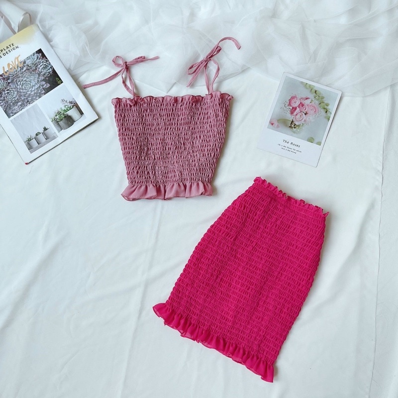 SÉT ÁO ỐNG VÁY NHÚN VỀ HÀNG SIÊU HÓT