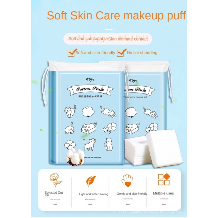 Hộp 500 miếng bông tẩy trang cotton tẩy trang dưỡng ẩm thân thiện với da | BigBuy360 - bigbuy360.vn