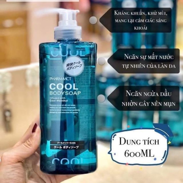 Sữa tắm  CHÍNH HÃNG  sữa tắm nam COOL BODY SOAP