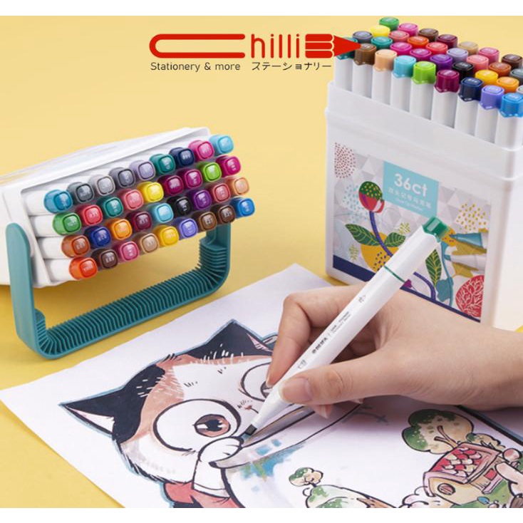 Bút Màu Maker Touch Dual Tip Marker Beifa 2 Đầu Nhỏ Màu Sắc Tươi Sáng