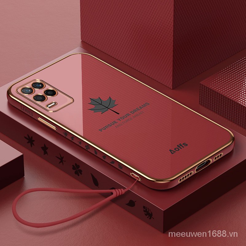Ốp điện thoại in họa tiết lá phong độc đáo thời trang cho OPPO A54