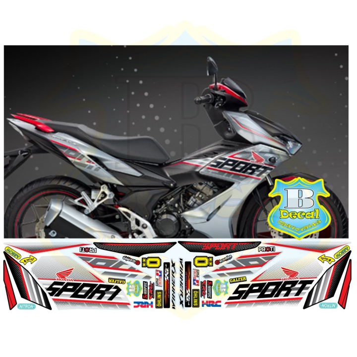 Tem winner X SPORT dán xe bạc