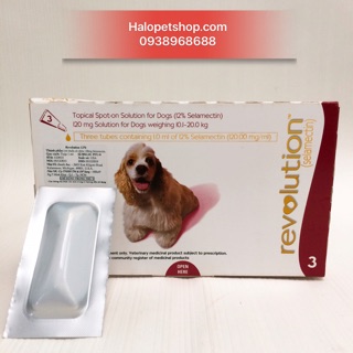 THUỐC NHỎ GÁY TRỊ VE GIẬN REVOLUTION 10-20kg