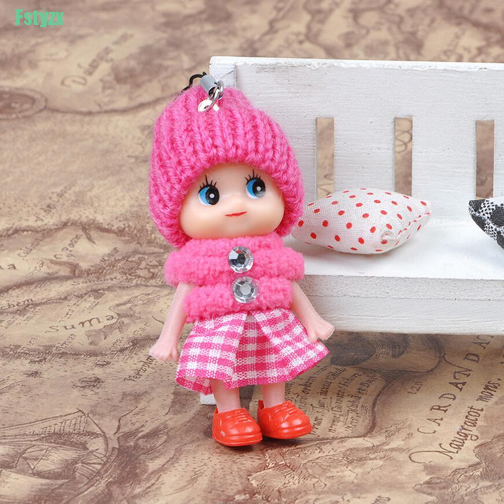 fstyzx 1 Pcs Soft Baby Dolls Interactive Mini Doll Phone Hanging Kids Children Toys 8cm