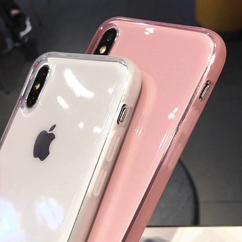 Ốp lưng iphone Lưng Màu Pastel Trong Suốt  ip6/6plus/7plus/iphonex/iphone xs max/iphone 11/iphone 11pro/iphone 11promax | BigBuy360 - bigbuy360.vn