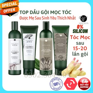 [Top Deal] Dầu Gội Gừng Weilaiya Chính Hãng Bộ Gội 400ml & Xả 250ml Ngăn Rụng Tóc Mọc Tóc Giảm Rụng Sau 15-20 Lần Gội