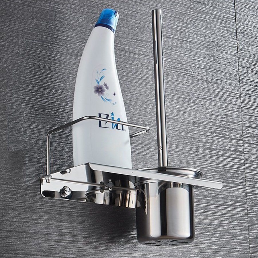 Kệ để chất tẩy rửa và cọ nhà tắm inox 304 cao cấp dán tường Gi-Home E15