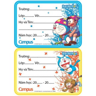 Nhãn vở Doraemon Campus ( 12 nhãn / túi )