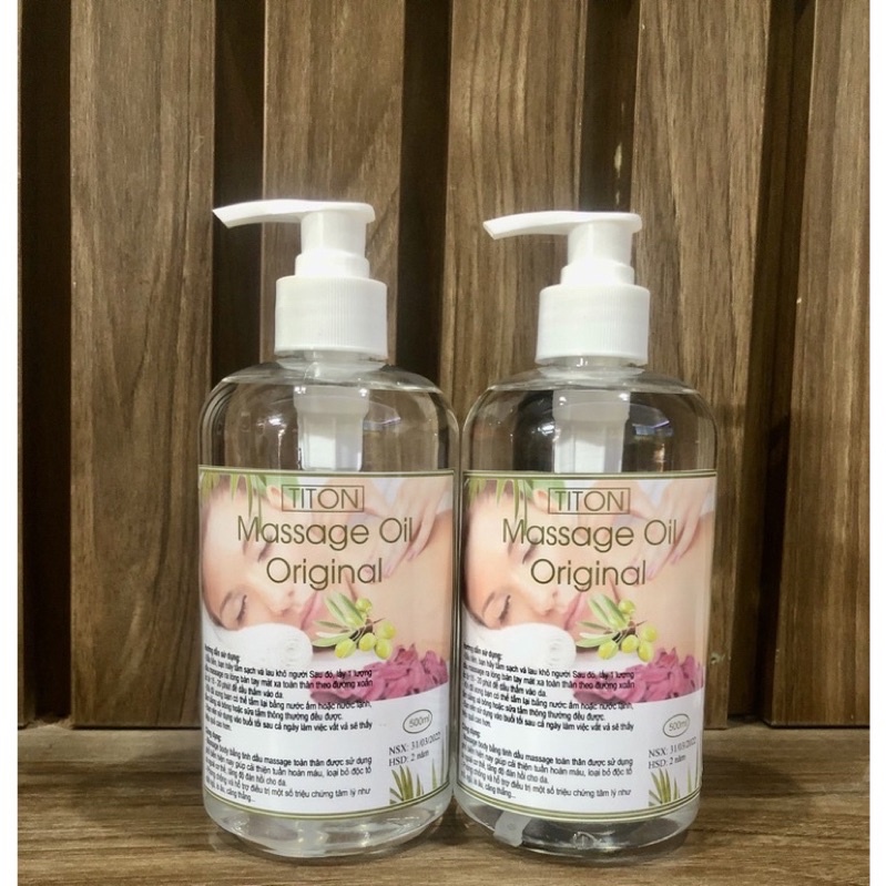 Dầu massage body chai 500ml hương hoa hồng thơm tự nhiên