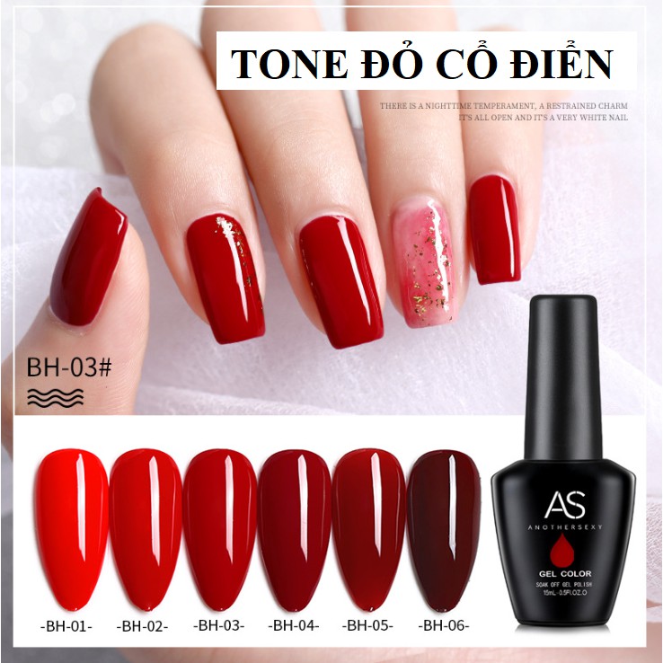 Sơn gel AS - màu đỏ mã BH
