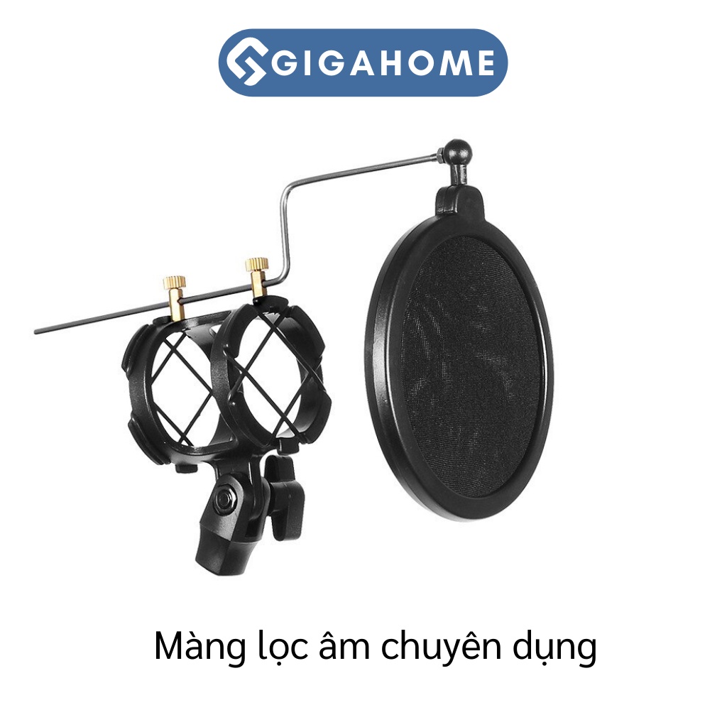 Giá Đỡ Điện Thoại, Micro Livestream GIGAHOME Kẹp Bàn, Có Màng Lọc Âm Thanh 5245