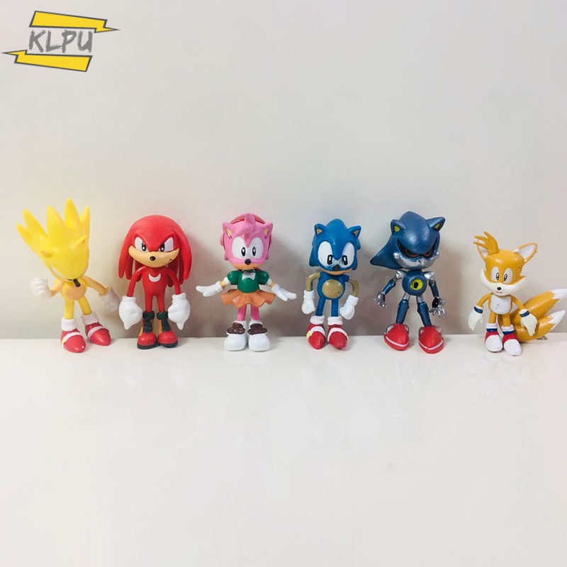 Bộ 6 Mô Hình Nhân Vật Nhím Sonic Dễ Thương Dành Cho Trẻ Em