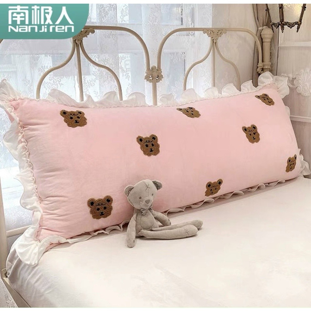 Gối tựa đầu giường , đệm đầu giường Siêu Đáng yêu Viền Ren , Hoạ Tiết Nổi