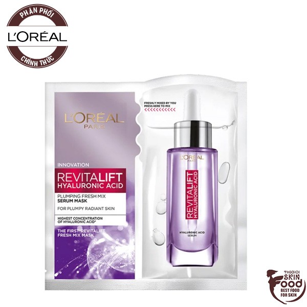 Mặt Nạ Dưỡng Chất Căng Mướt Da L'Oreal Revitalift Hyaluronic Acid Plumping Fresh Mix Serum Mask 33g