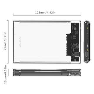 Box cho HDD/ SSD 2.5″ Usb 3.1 Gen2 Type-C