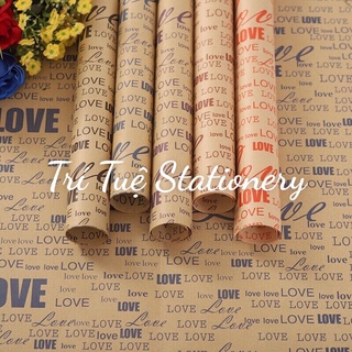 Giấy gói quà nền kraft cổ điển siêu vintage, sang trọng - VPP Trí Tuệ