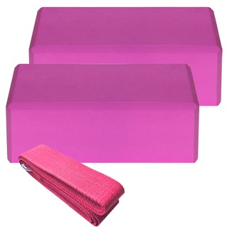 Combo 1 dây và 2 gạch tập yoga PVC (Chọn màu)