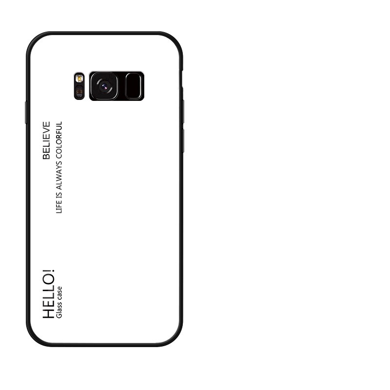 Ốp lưng điện thoại phối mặt kính cường lực dành cho Samsung S8 Plus