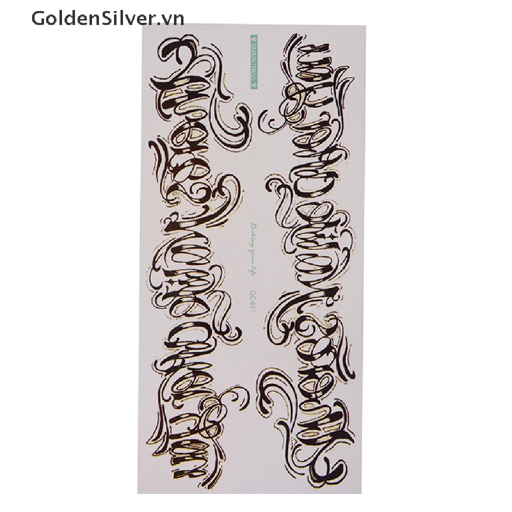 1 Hình Xăm Dán Tạm Thời Hình Chữ Tiếng Anh Chống Thấm Nước