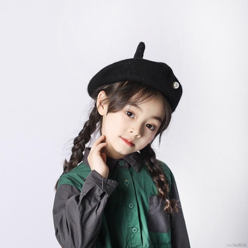 Mũ nồi kiểu họa sĩ phong cách Anh Quốc - Hàn Quốc dành cho bé gái