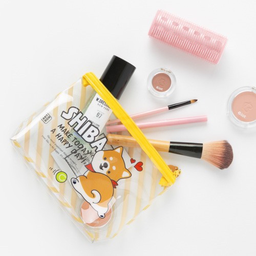 Túi ARTBOX Hàn Quốc Bằng Nhựa PVC Trong Suốt Hình Cún Shiba Xinh Xắn
