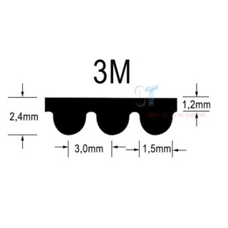 Puly 3M 20 răng bản rộng