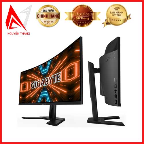 Màn hình máy tính cong GIGABYTE G34WQC 34&quot; 2K 144Hz chuyên game new chính hãng