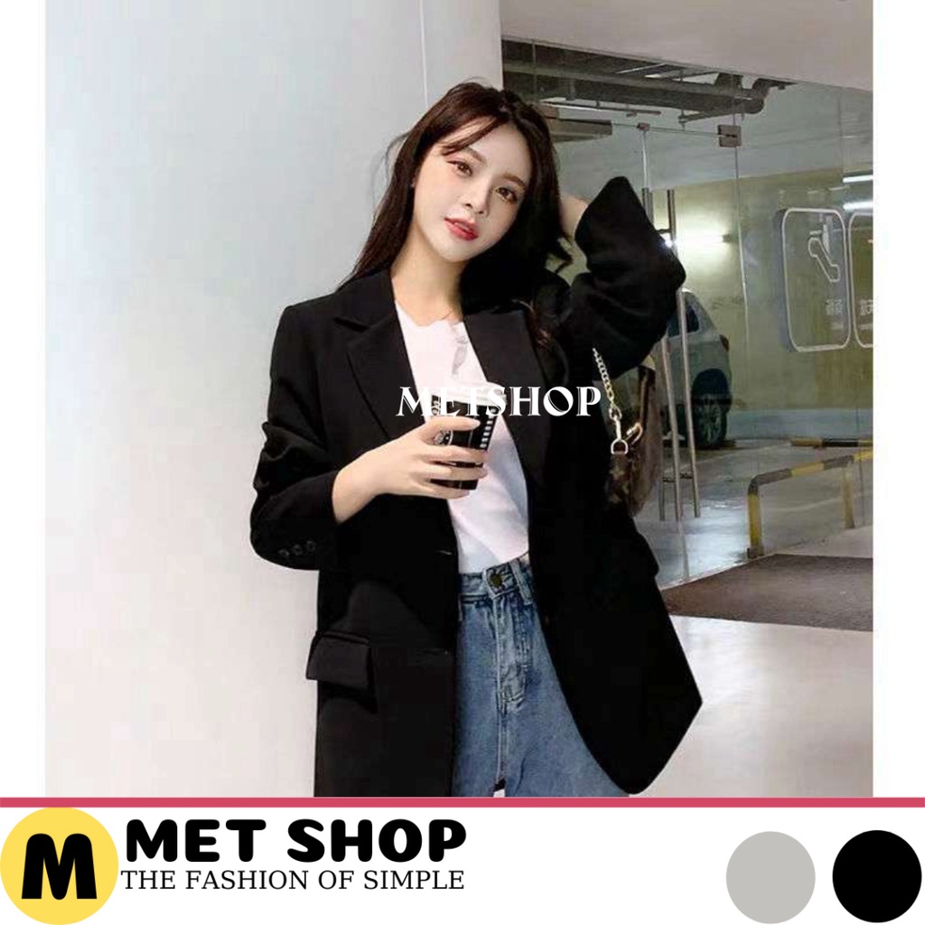 Áo vest nữ 2 lớp , Blazer tay dài màu trơn cho nữ ,AVS01 khoác ngoài cho nữ thời trang hàn quốc -MIALA