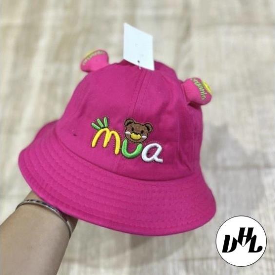 Nón cho bé (2 tuổi - 4 tuổi) , mũ trẻ em thêu MUA vải Cotton mềm êm cute (Ảnh thật)