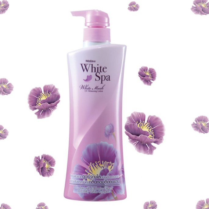 Sữa dưỡng thể trắng da chống sạm da White Spa White Musk Lotion Thái Lan 400ml