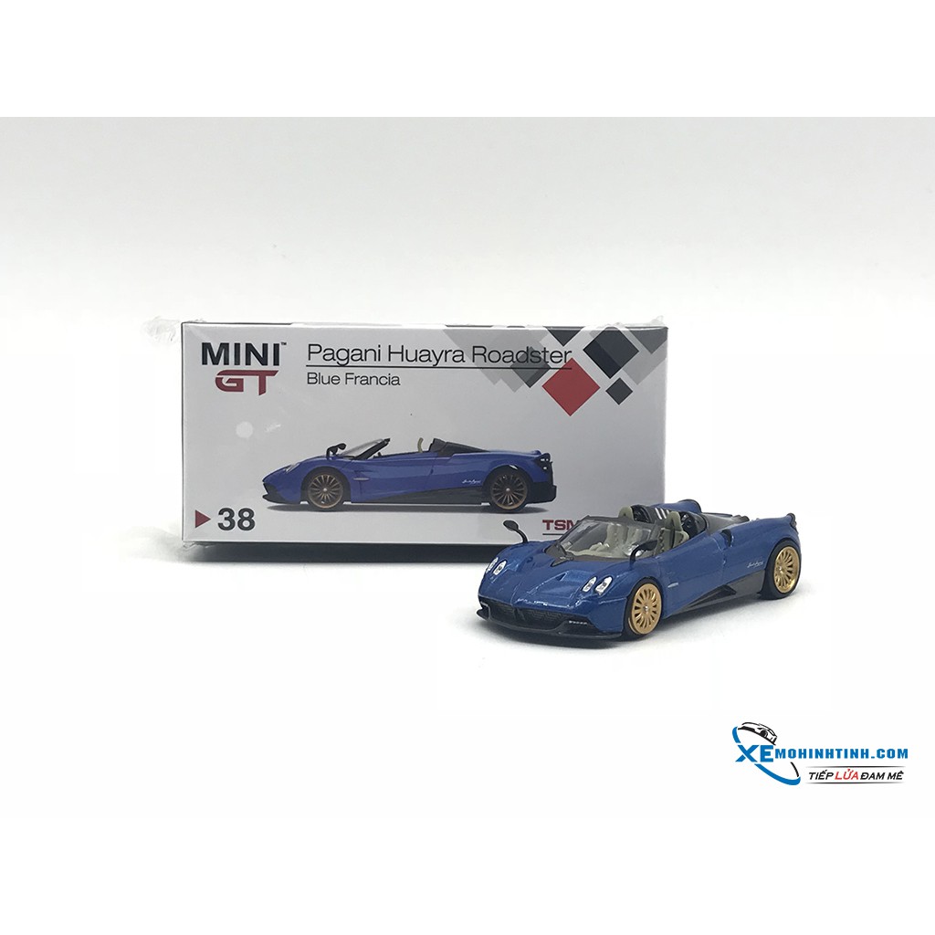 Xe Mô Hình Pagani Huayra Roadster 1:64 MiniGT-TSM Model ( Xanh )