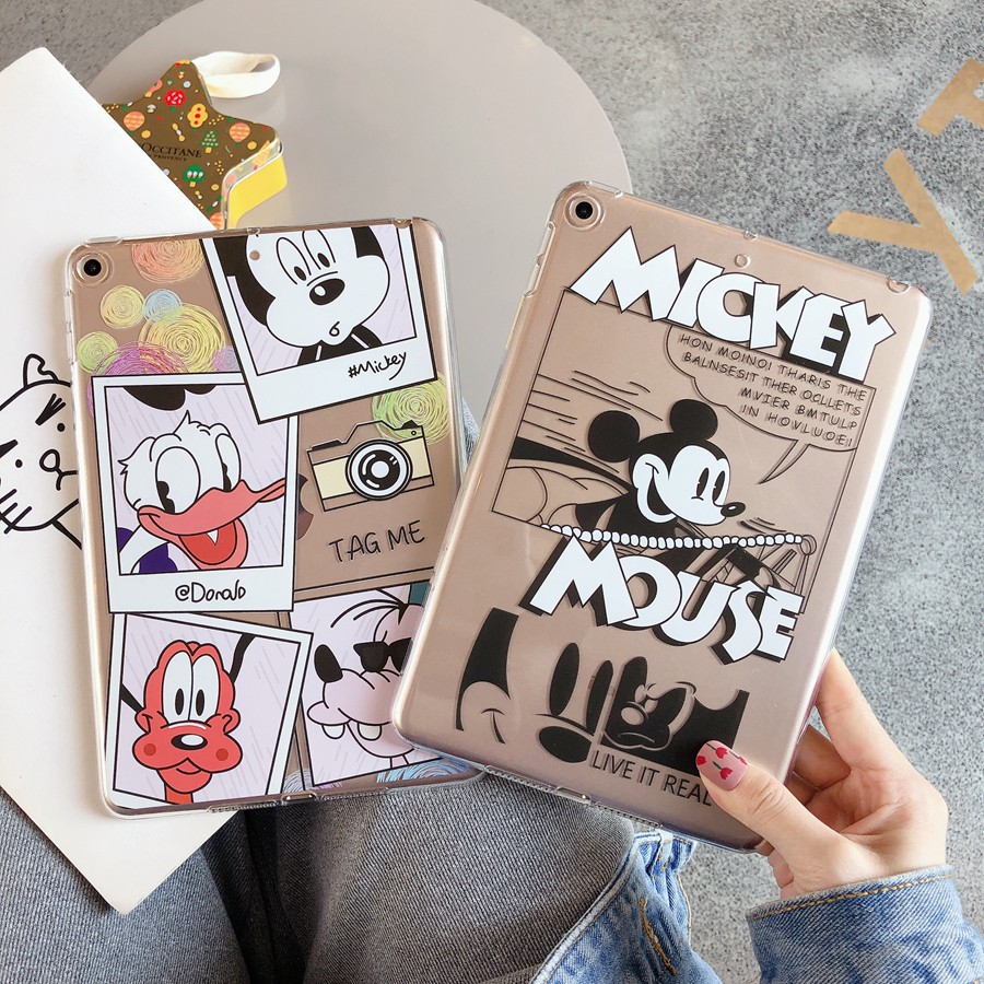 Ốp bảo vệ hình Mickey/Minnie dễ thương cho iPad mini 2 3 4 iPad2 3 4 Pro 11 9.7 Air3