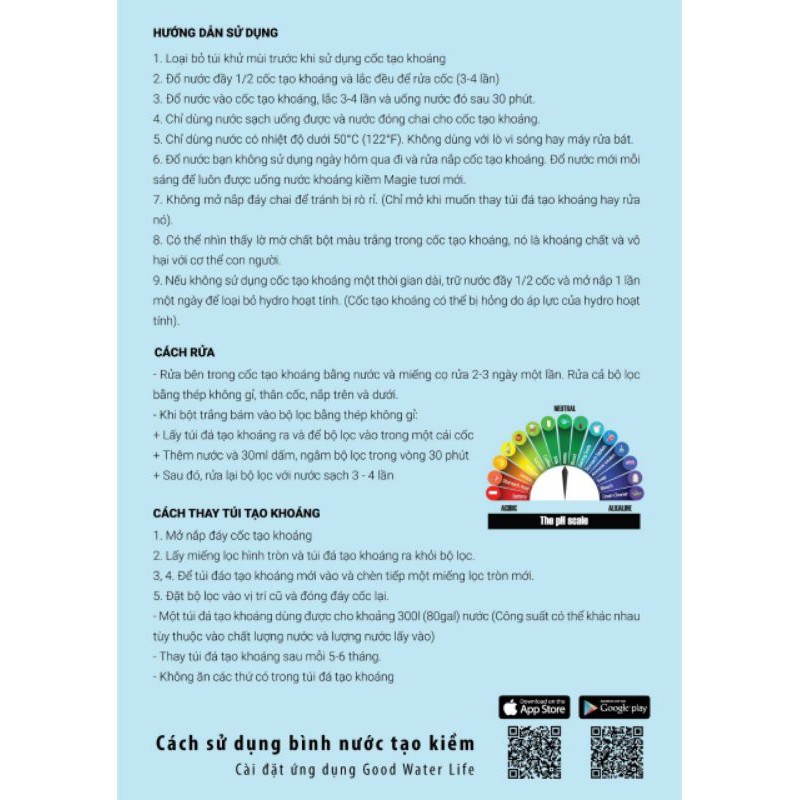 Bình Nước Tạo Ion Kiềm Aquamine 500ml