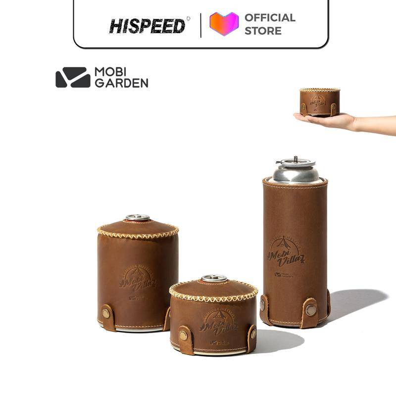 MOBI GARDEN Bao bình gas da bò, Vỏ bảo vệ vỏ bao đựng bình ga cắm trại da cao cấp