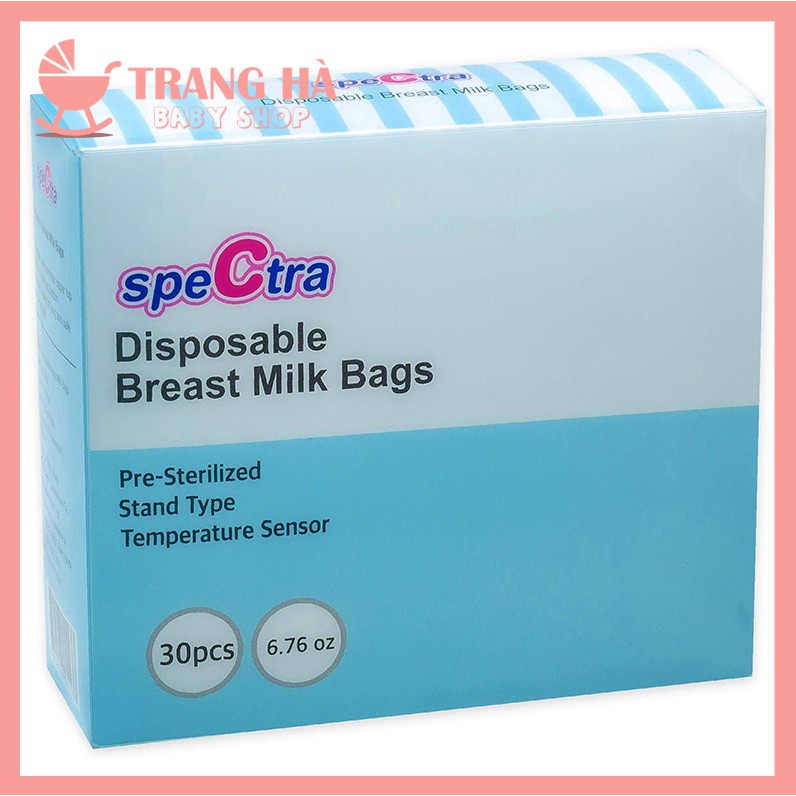 𝑺𝒂𝒍𝒆 𝑺𝒐̂́𝒄 Hộp 30 Túi Trữ Sữa Spectra Cảm Ứng Nhiệt 200ml Chính Hãng (30 Túi/ Hộp)