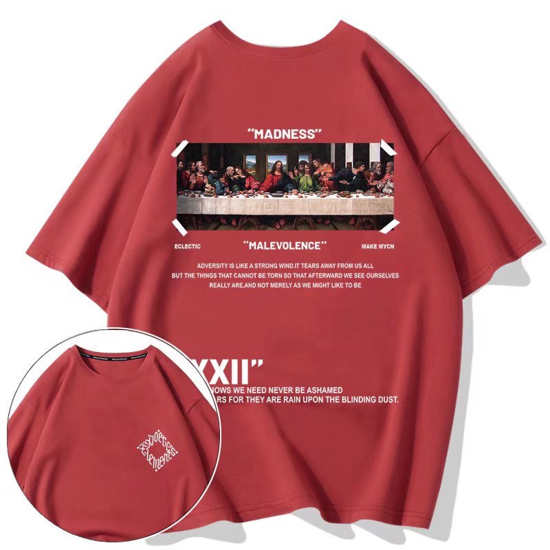 Áo Thun Tay Ngắn Cổ Tròn In Họa Tiết Hoạt Hình Thời Trang Mùa Hè Dành Cho Nam Size M-8XL