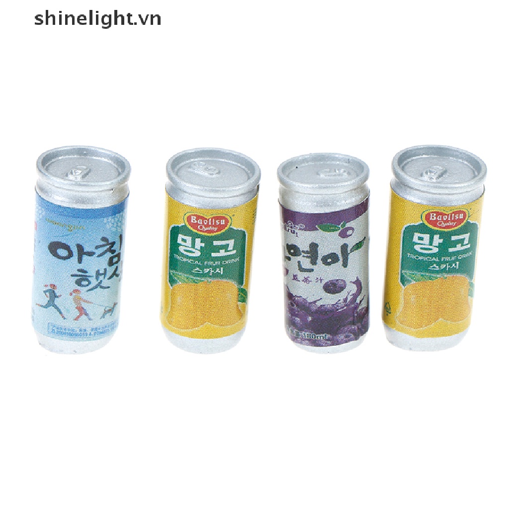 Set 4 Lon Nước Mini Tỉ Lệ 1: 12 Dùng Trang Trí Nhà Búp Bê