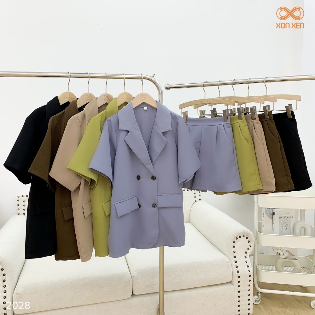 Set Đồ Nữ Set Áo Blazer Quần Short Nữ Sang Trọng XONXEN SHOP HUẾ Freesize mã 2028