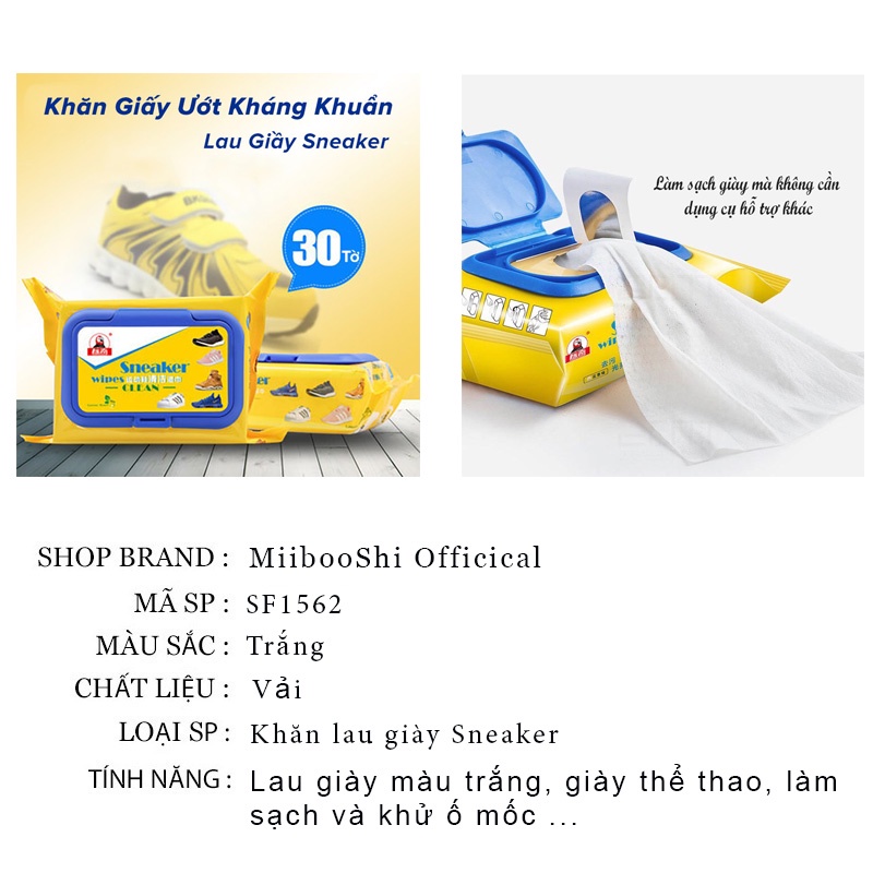 Khăn ướt dùng 1 lần lau giày lau tay siêu sạch tiện lợi AZSF1562