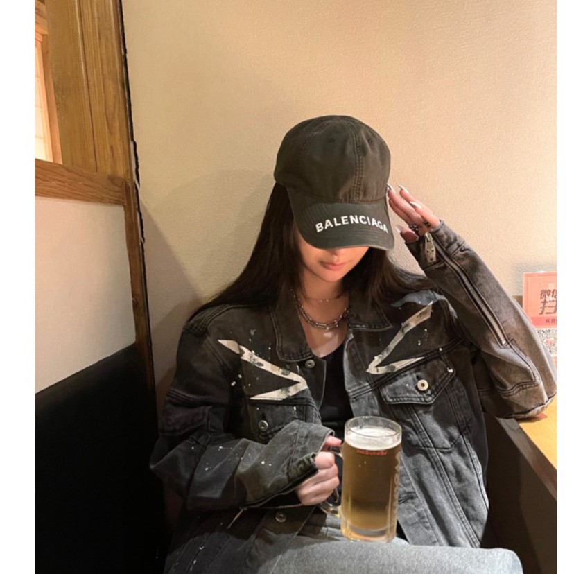 Mũ Lưỡi Trai Denim Thêu Chữ Mới