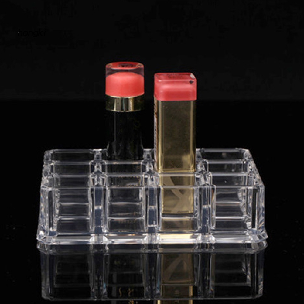 [Hàng mới về] Hộp đựng son môi 12 ô bằng acrylic trong suốt tiện dụng