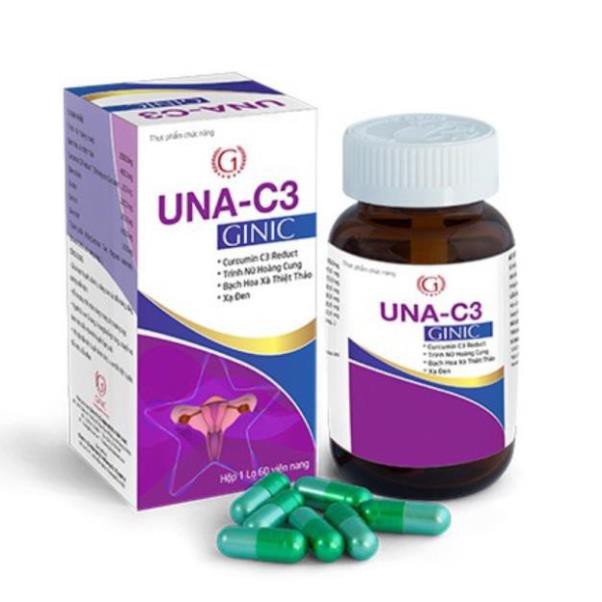 UNA C3 New Hỗ trợ điều trị u xơ, u nang Lọ 60 viên