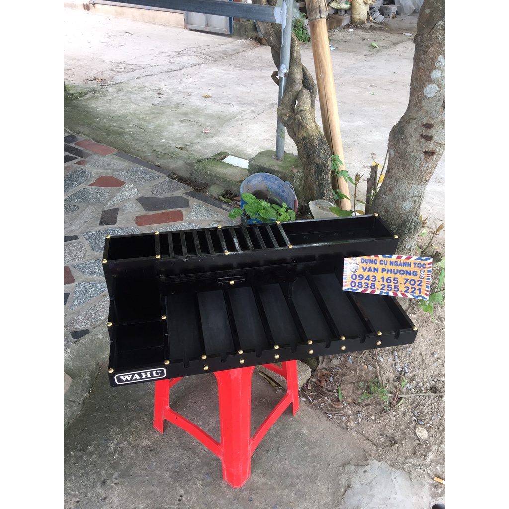 khay gỗ đựng  tông đơ