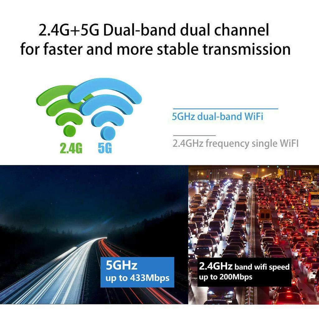 Usb wifi không dây 5g/ 2.5g bluetooth 4.2 đai đôi AC 600mbpsyoubo