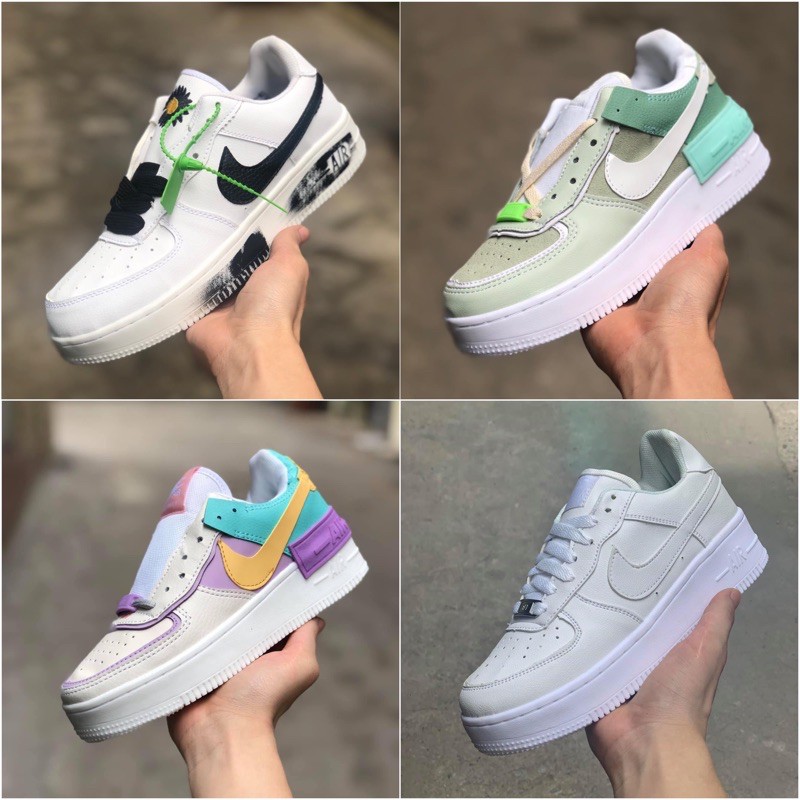 [Mã FAGREEN245 giảm 10% tối đa 30K đơn 99K] Giày thể thao AF1 4 màu nam nữ full box