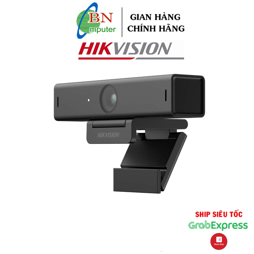 Webcam máy tính Hikvision DS-UC2 1080P có mic, phục vụ học online, họp trực tuyến, video góc rộng, độ nét cao