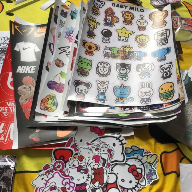 Thanh lý dọn kho sticker decal chống nước chống thấm dán xe dán laptop nón bảo hiểm