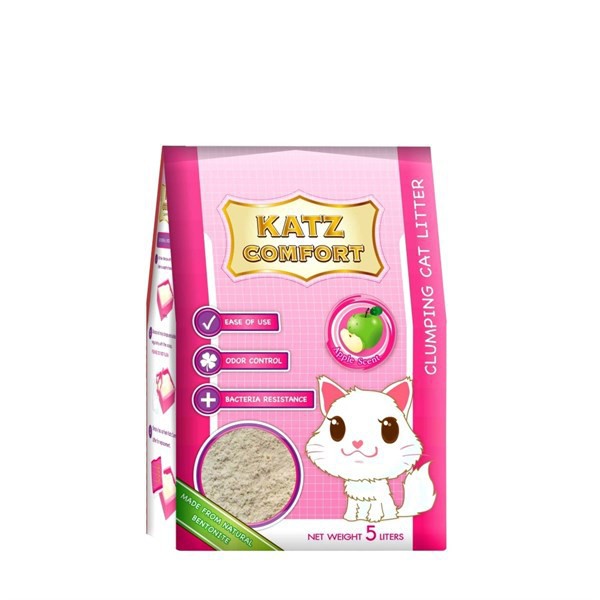 CÁT VỆ SINH CHO MÈO Katz Comfort Hương Táo Túi 5L - Pet shop Uytinpro