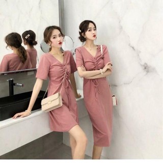 Váy xuông dây rút ngực chất đẹp đổ shop